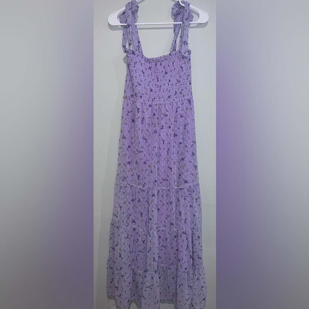 Altar'd State Purple Floral Maxi Skirt